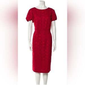 LAFAYETTE 148 Red Eyelet Dress‎ (D318)